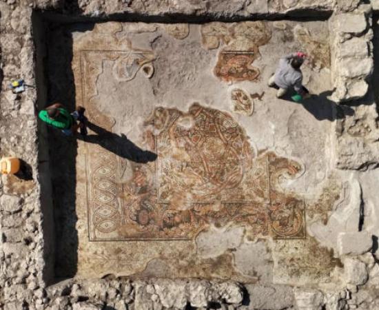 Magnificent mosaics attesting to the great wealth and prosperity of the ancient Samaritan community discovered at Kafr Qasim