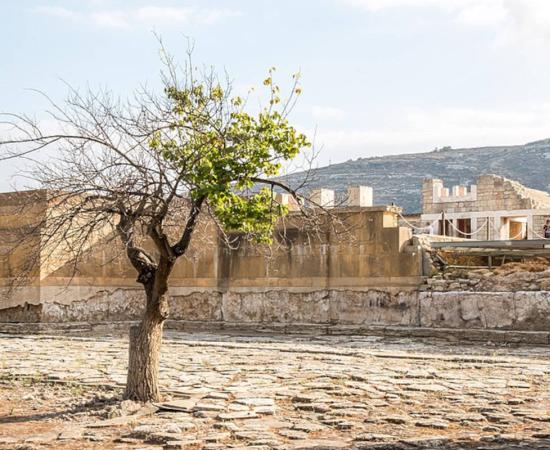 Ruins of the Minoan palace at Knossos in Crete.