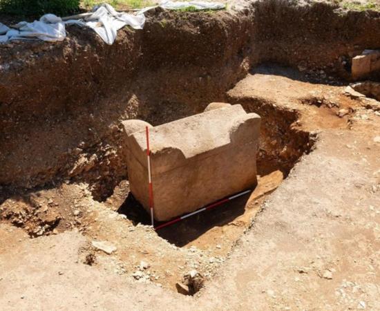 Rare sealed Roman sarcophagus found untouched after 1,500 years in ancient Epidaurum.
