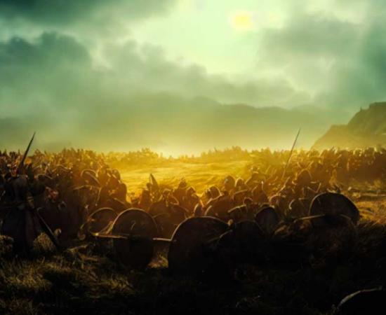 The Saxons spread across Europe from the 4th century, settling nearly every corner of the continent, here portrayed clashing with Vikings. Source: Justinas/Adobe Stock