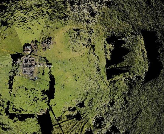 Aerial photo of the Scottish ghost village of Broo, in the Shetland Islands, that mysteriously came back to life. Source: UNAVCO