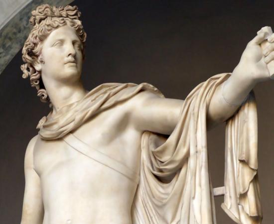 Sculpture portraying Greek god Apollo