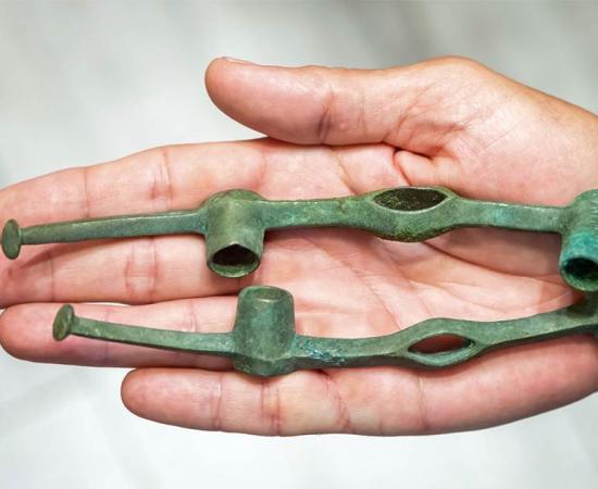 The archaeologist Arkadiusz Kurij has accidentally discovered a 2,500-year-old Iron Age Scythian harness in Poland. Source: Tytus Żmijewski / PAP