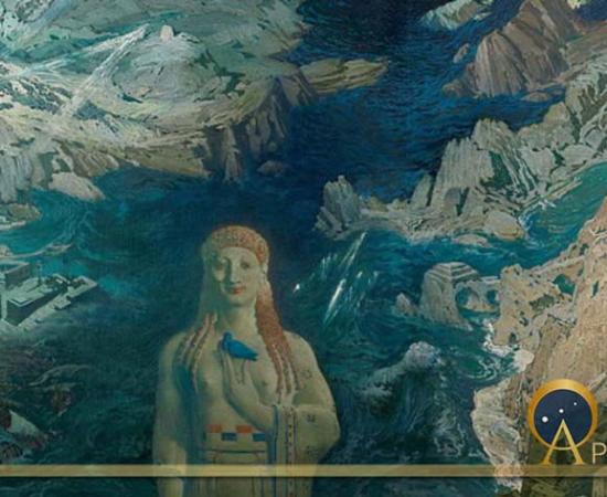 Léon Bakst's vision of cosmic catastrophe. Stat Russian Museum 