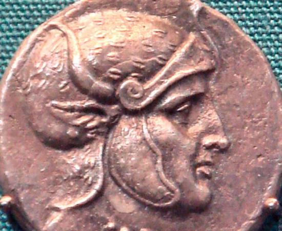 Coin of Seleucos I, likely depicting a posthumous portrait of Alexander the Great. Source: I, PHGCOM/ CC BY-SA 3.0
