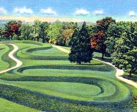 Postcard image of the Serpent Mound, Ohio 