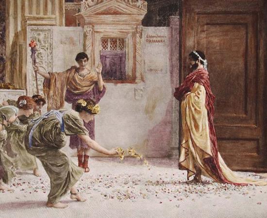 Caracalla as depicted in a 1902 painting by Sir Lawrence Alma-Taderna. Source: Public domain