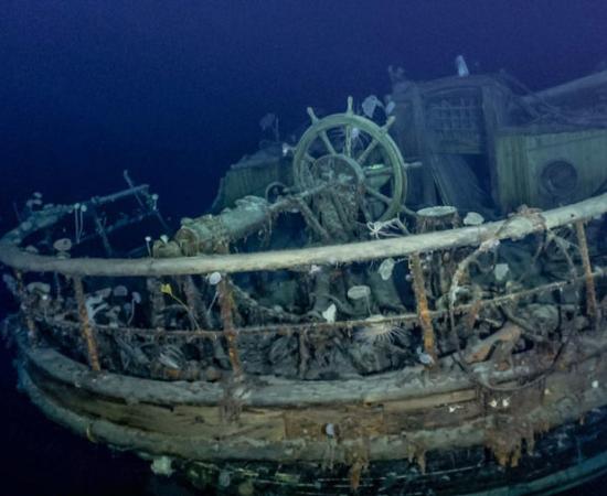 Antarctic explorer Earnest Shackleton’s long lost Endurance shipwreck, which sank in 1915, has finally been found at a depth of 10,000 feet or 350 meters off the coast of the icy continent. 		Source: Falklands Maritime Heritage Trust / National Geographic / Endurance22