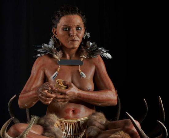 Artist’s reconstruction of the Swedish shaman. Photography by Gert Germeraad, Trelleborgs Museum.