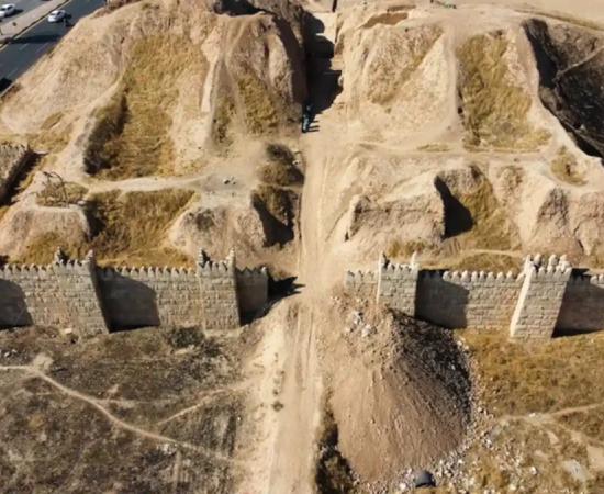 Aerial Photo of the Shamash Gate from the East