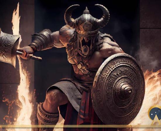 Horned warrior mercenary ( AlainAlexander/Adobe Stock)