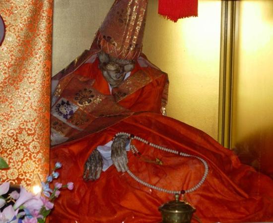 The body of Shinnyokai Shonin, found in Oaminaka, Japan. He had practiced self-mummification.