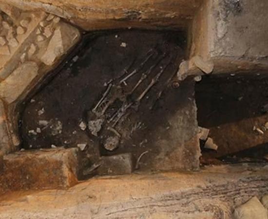 The two skeletons that were recently found in Gyeongju, South Korea are believed to have been victims of human sacrifice.