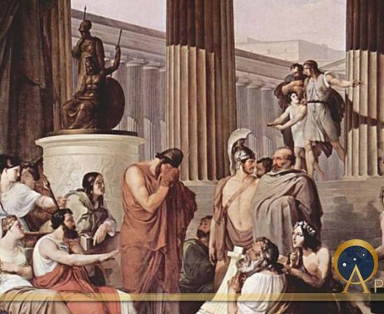 Odysseus at the Court of Alcinous (1814-1816) by Francesco Hayez (Public Domain)