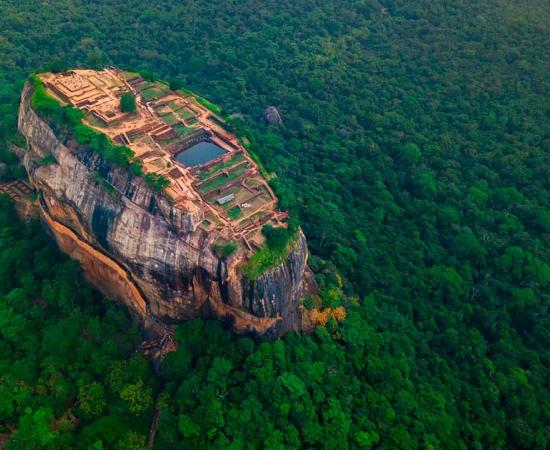 Aerial view of Sigiriya, Lion Rock, Sri Lanka. Source: Anton Petrus / Adobe Stock.
