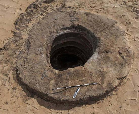 One of the 13th-century-BC Tell el Kedwa fortress water wells recently found in the North Sinai Governate of Egypt, along the ancient Horus military road to Canaan.	Source: Ministry of Tourism and Antiquities