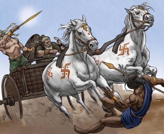 The Sintashta culture has been remembered for inventing war chariots. Source: Dark Heritage