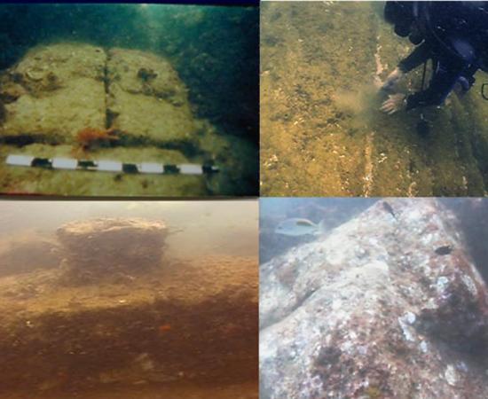 Some of the underwater features discovered off of Mahabalipuram.