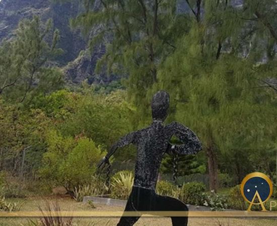 Le Morne Brabant, UNESCO world heritage site with depiction of a runaway slave.
