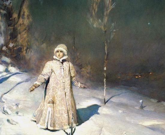 Painting of Snow Maiden (1899) by Viktor M. Vasnetsov. 