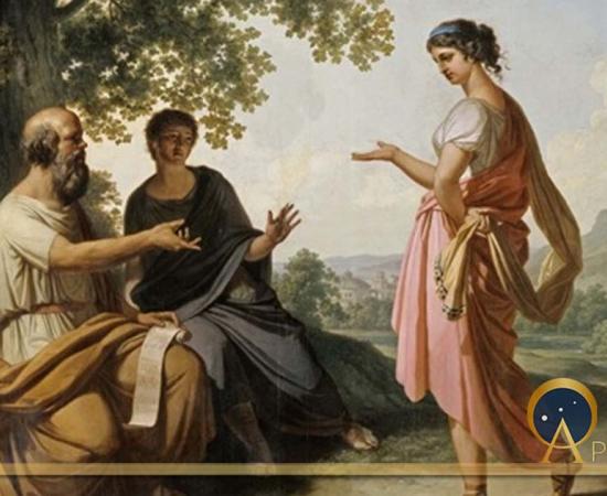 Socrates in conversation with Diotima by Franz Caucig  (1755–1828)