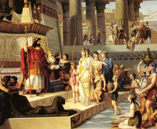 Solomon and the Queen of Sheba, painting by Giovanni Demin (1789-1859)