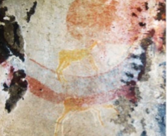 Painting of the dicynodont made by the San in the early 1800s