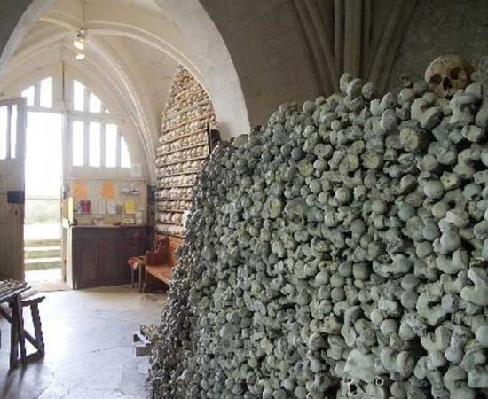 The door to the crypt was broken into.