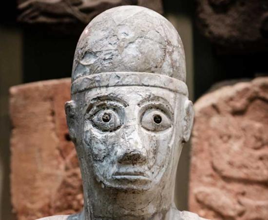 Face of the Statue of Idrimi. Tell Atchana, Turkey, 16th century BC. 