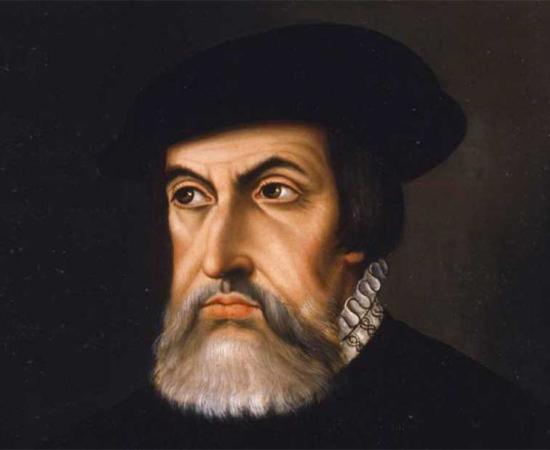 Portrait of Hernán Cortés. A stolen letter to Cortés has been tracked to a New York auction house.