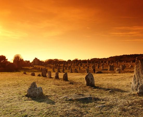 Carnac Stones, Brittany. Stone Age sailors may have spread this kind of megalithic monument building practice. 