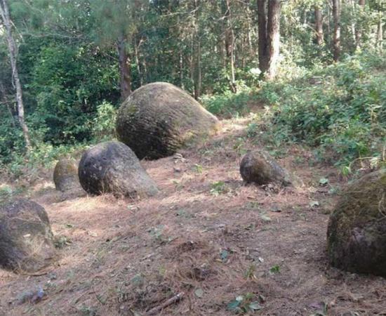 The 65 sandstone jars were found scattered over four sites in the north-eastern state of Assam, India.	 Source: Tilok Thakuria et al., Asian Archaeology, 2022