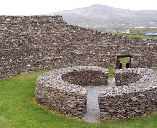 Stone ringfort, “Ring of Kerry” in Ireland. 