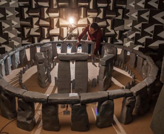 1:12 scale model to explore how Stonehenge acoustics would have been in 2200 BC. Source: Trevor Cox / University of Salford