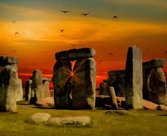 Stonehenge Sunset impression. 