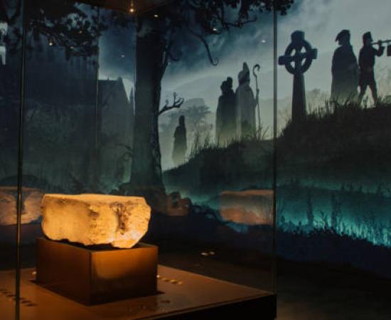 The Stone of Destiny, currently on display at Perth Museum