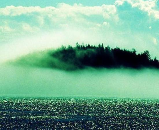 Strange Island in Fog 