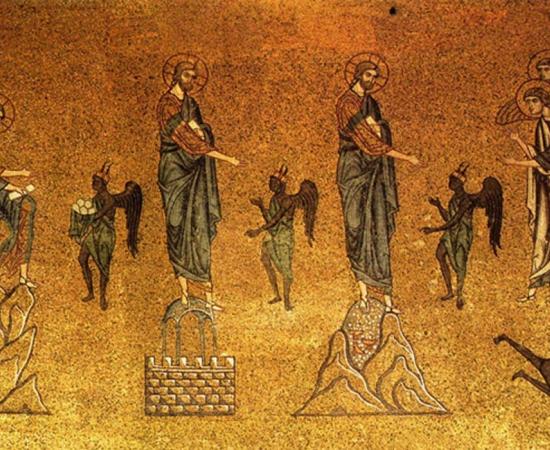 Forty days in the wilderness: Temptations of Christ, St Mark’s Basilica.