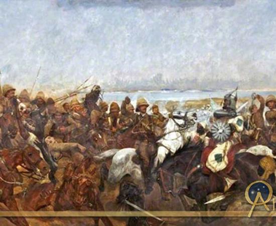 "The Charge of the 21st Lancers at Omdurman", by Richard C. Woodville