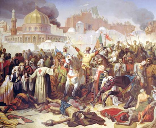Taking of Jerusalem by the Crusaders, 15th July 1099, Emile Signol 