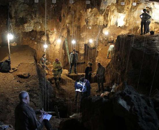 Investigators in Tam Pà Ling Cave in northern Laos. Source: Kira Westaway/ The Conversation