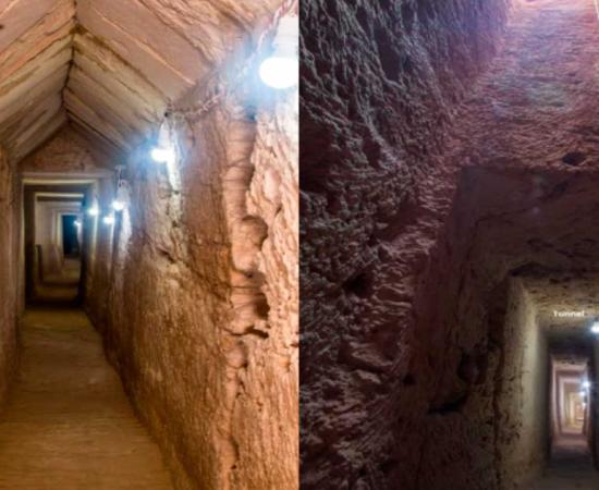 The underground tunnel found beneath Taposiris Magna. Credit: Ministry of Tourism and Antiquities