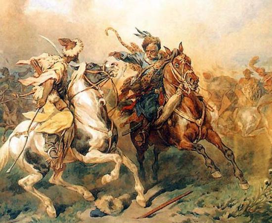 Taniec tatarski (Tatar's Dance), a painting by Juliusz Kossak