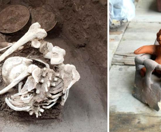 Burial of the adult from the Teotihuacan village in Mexico. Source: Marisol Bautista Roquez/ INAH