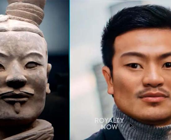 Facial reconstruction of a Terracotta warrior. Source: YouTube Screenshot / Royalty Now Studios.