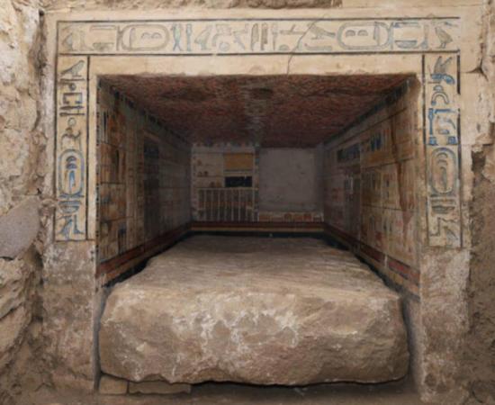 Tomb of royal doctor Teti Neb Fu, found 25 miles southwest of Cairo in Saqqara,Egpyt.