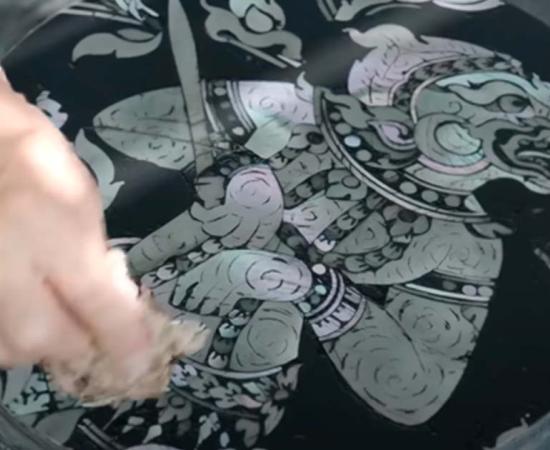 Carved mother-of-pearl Thai art. Source: YouTube Screenshot / Insider Business.