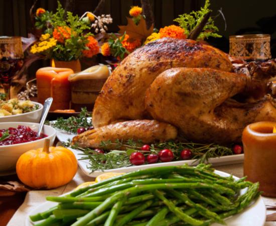 Traditional American Thanksgiving meal