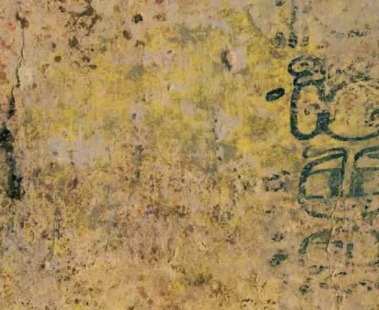 The mathematical formula inscribed on a wall at the Maya site of Xultun, Guatemala