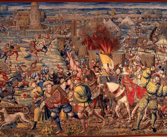 Detail of ‘The Battle of Pavia’ (1528-1531) by Bernard van Orley and William Dermoyen.